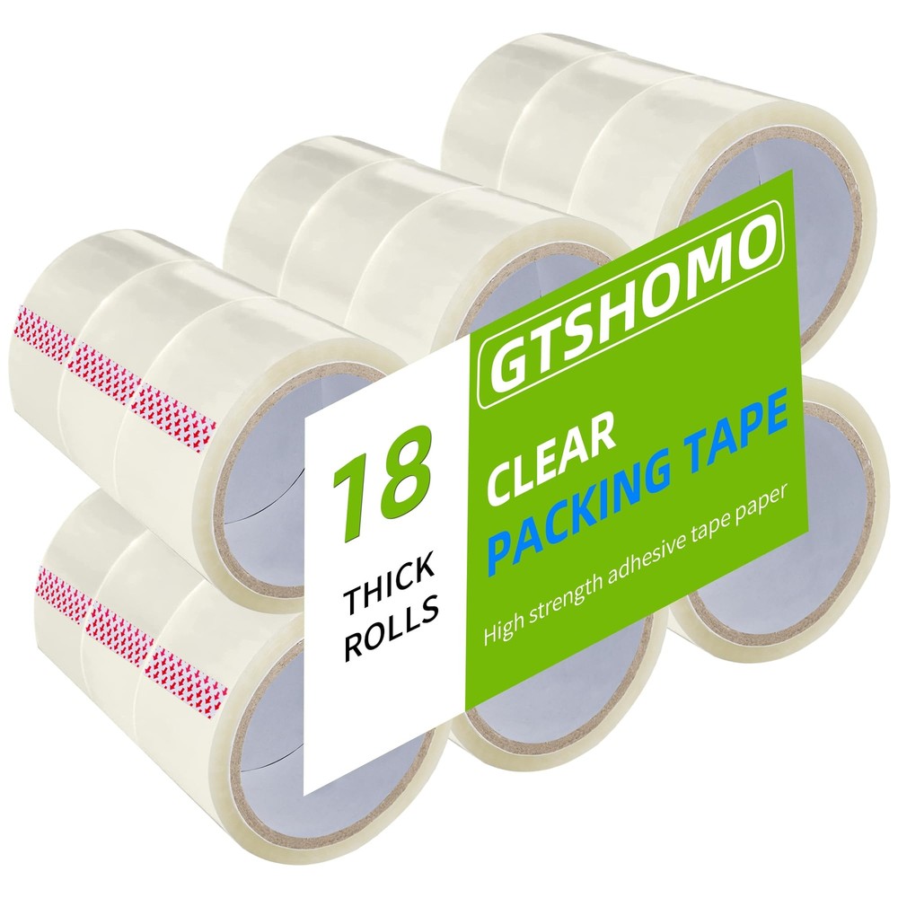 Clear Packing Tape,Refill Rolls for Heavy Duty Packaging Tape for Shipping Pa...