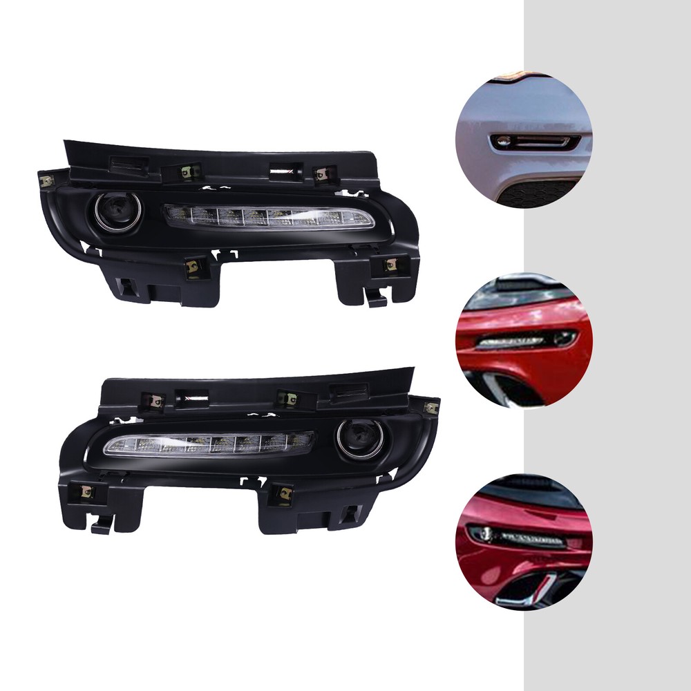Fits 2012-16 Jeep Grand Cherokee SRT8 LED DRL Daytime Running Light Fog Lamp Kit