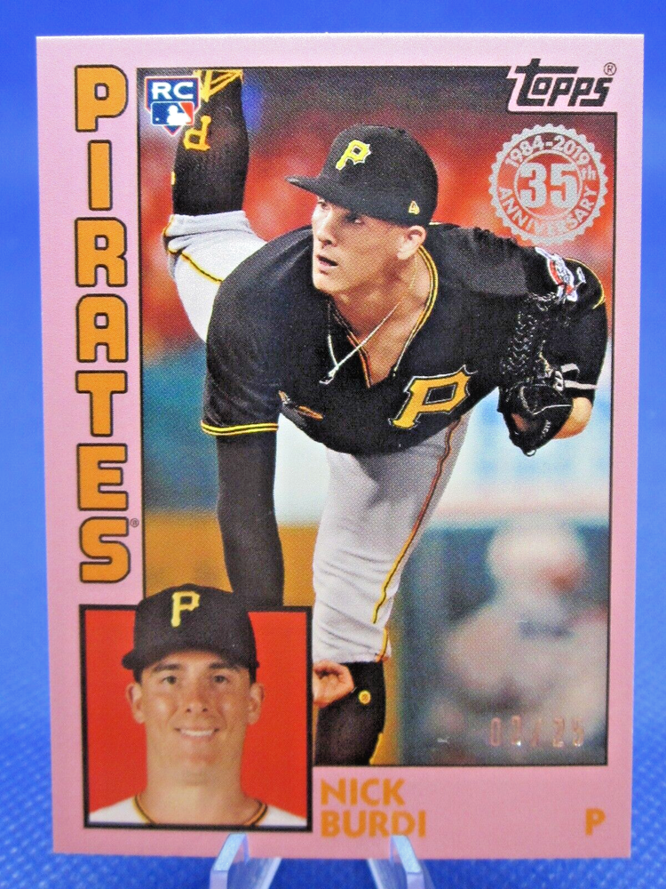 2019 Topps Mini 84R-NB Nick Burdi Pink Parallel Pirates Rookie Card 02/25 1984 Design