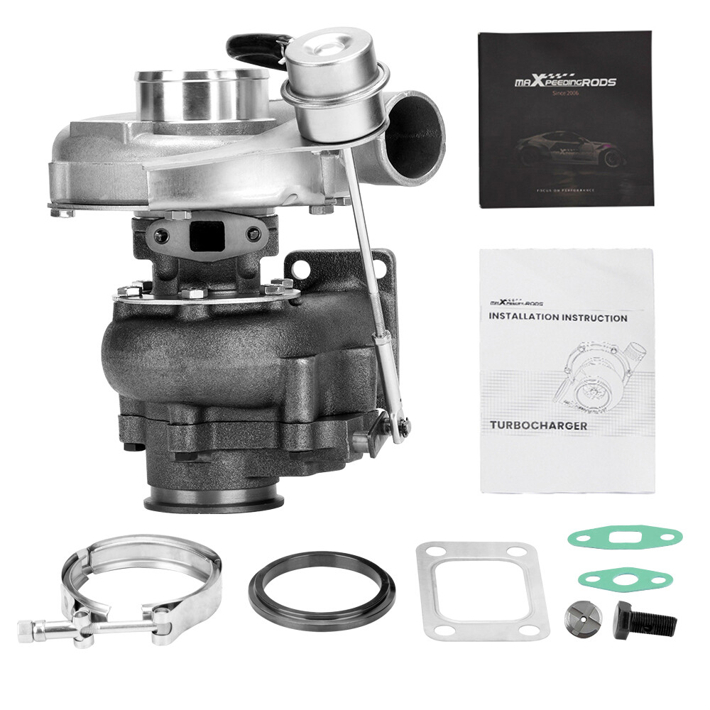 T3 T04E Turbo Universal Turbocharger V-Band A/R 0.63 w/ Wastegate up to 420HP