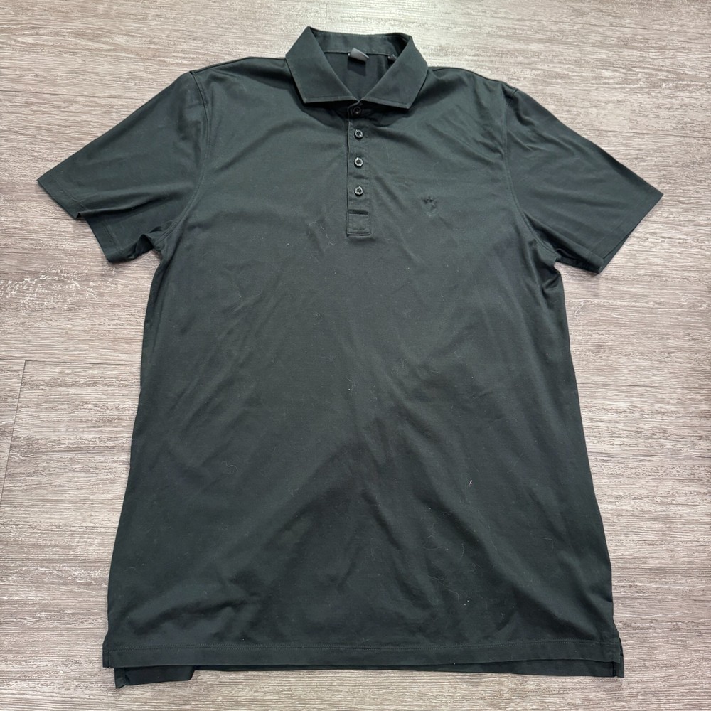 G/fore G Fore Polo Shirt Mens Large Black Cotton Short Sleeve Golf Performance