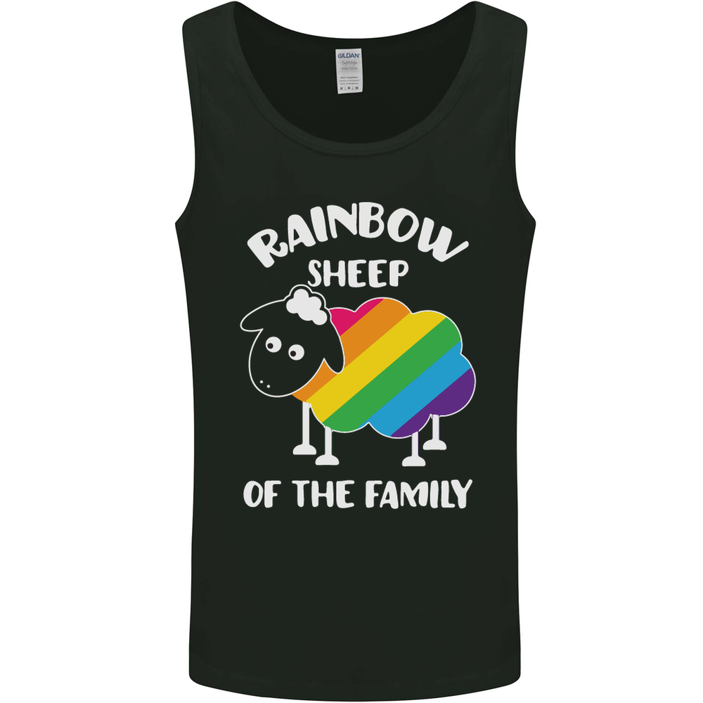LGBT Rainbow Sheep Funny Gay Pride Day Mens Vest Tank Top-image