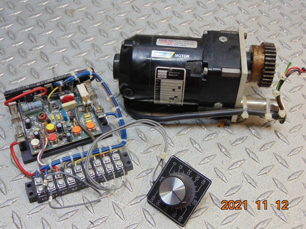 BODINE NSH-11D4 1/50HP MOTOR with KB ELECTRONICS KBIC-120 SPEED CONTROL