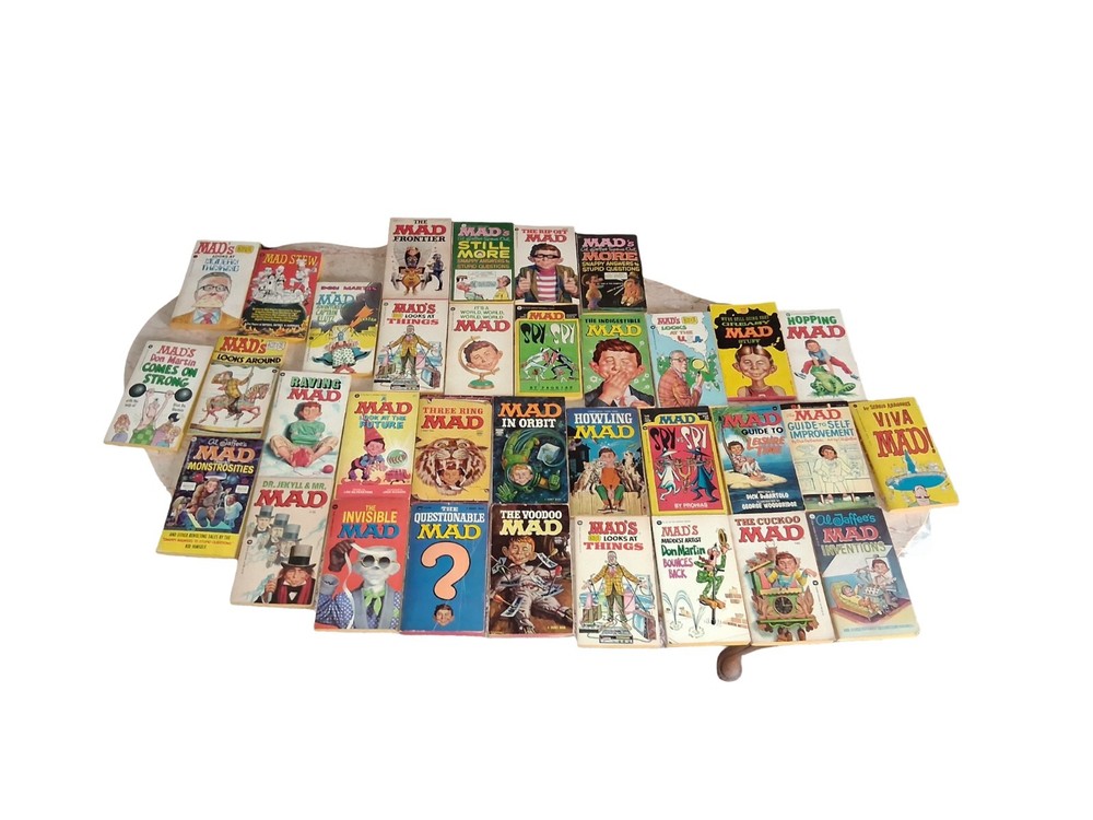 Vintage MAD Magazine Paperback Lot Of 34 books Good Condition 1960s-1970s.
