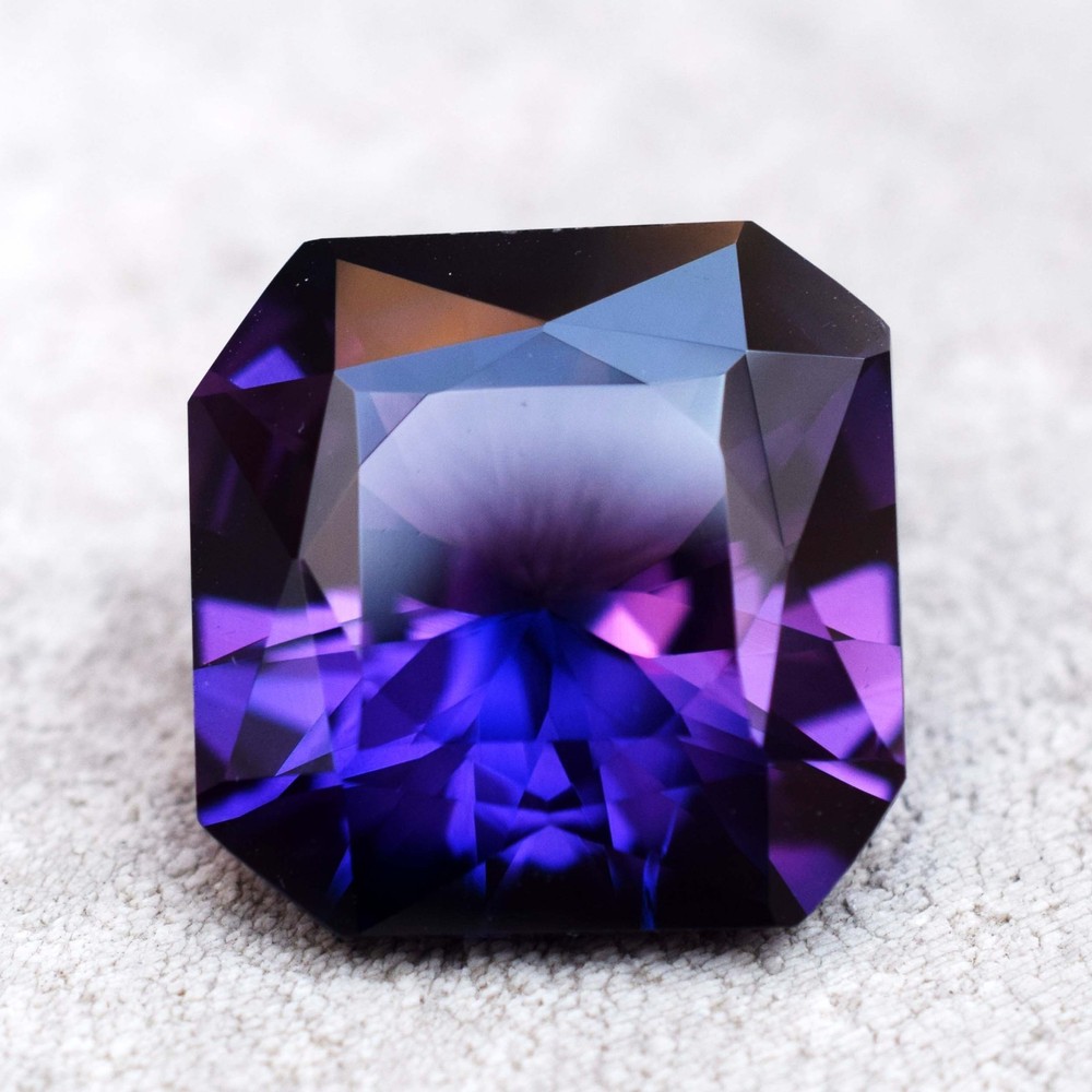 31.50 CT Natural Purple Blue Sapphire Octagon Cut Certified Loose Gemstone