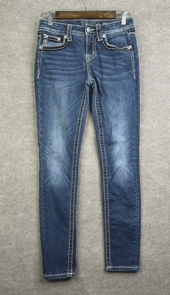 Miss Me Jeans Womens 27 x 29 Skinny Embroidered Back Pocket M5014S284