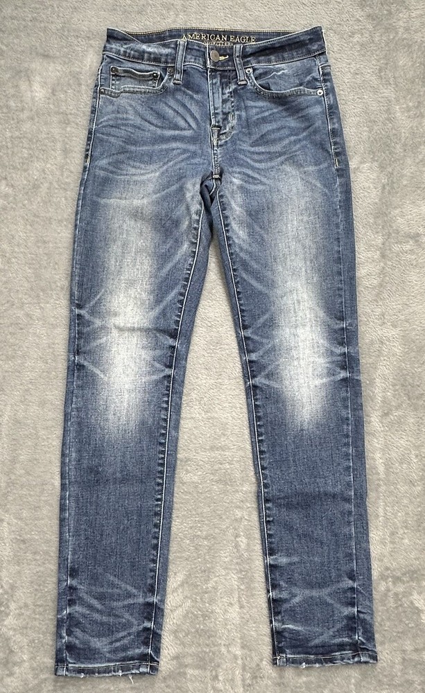 American Eagle Jeans Mens 28x30 (Fit 28x29) Blue Denim Extreme Flex Skinny