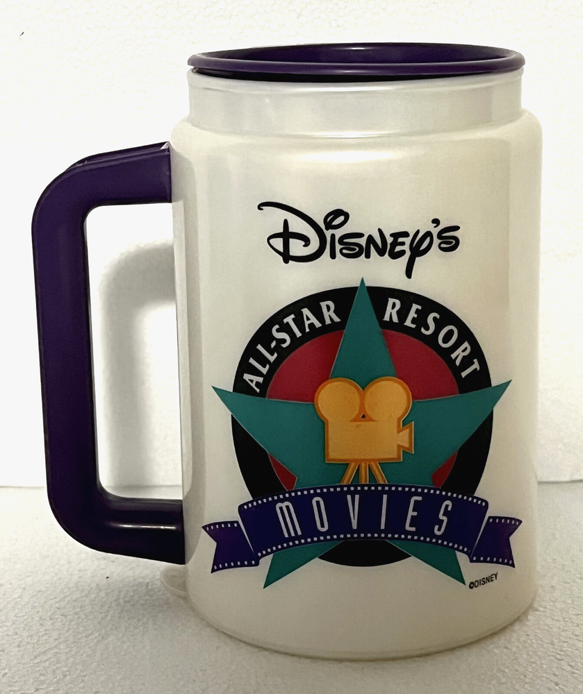 DISNEY All-Star Resort Movies Insulated Travel Mug Coffee Cup 12oz Purple