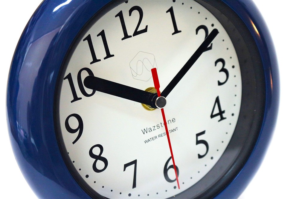 Shell Blue Ocean Water Resistant Clock Quartz Movement Simple Design 6.5