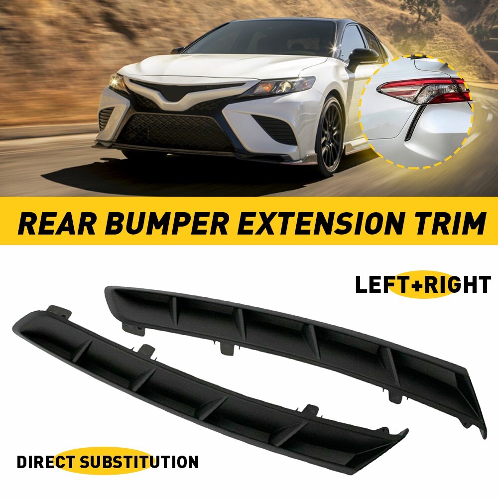 2018-2021 Toyota Camry Rear Bumper Extension Trim Set Left & Right 2Pcs