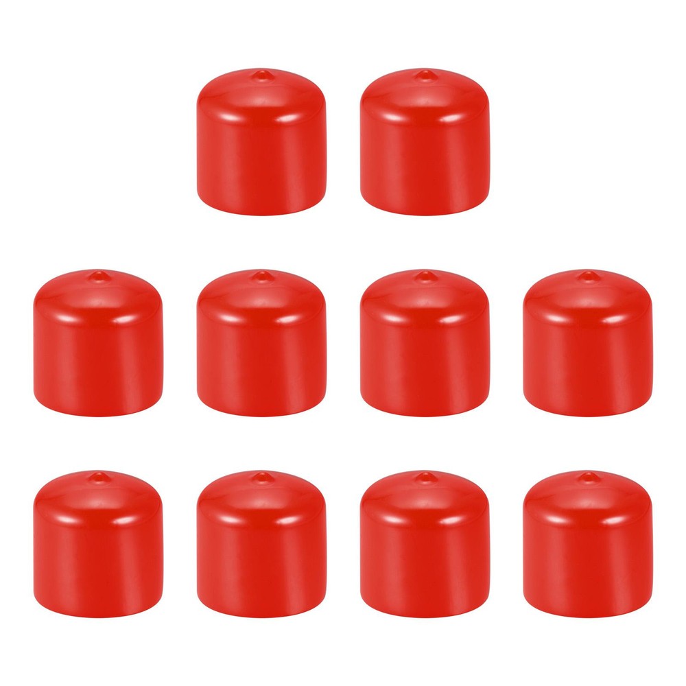 10Pack 42mm ID Red Rubber Screw Thread Protector Caps for Bolts