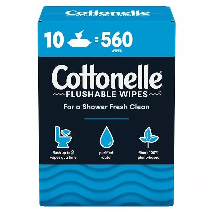 Cottonelle Fresh Care Flushable Wipes 10 Pack 560 Wipes Total
