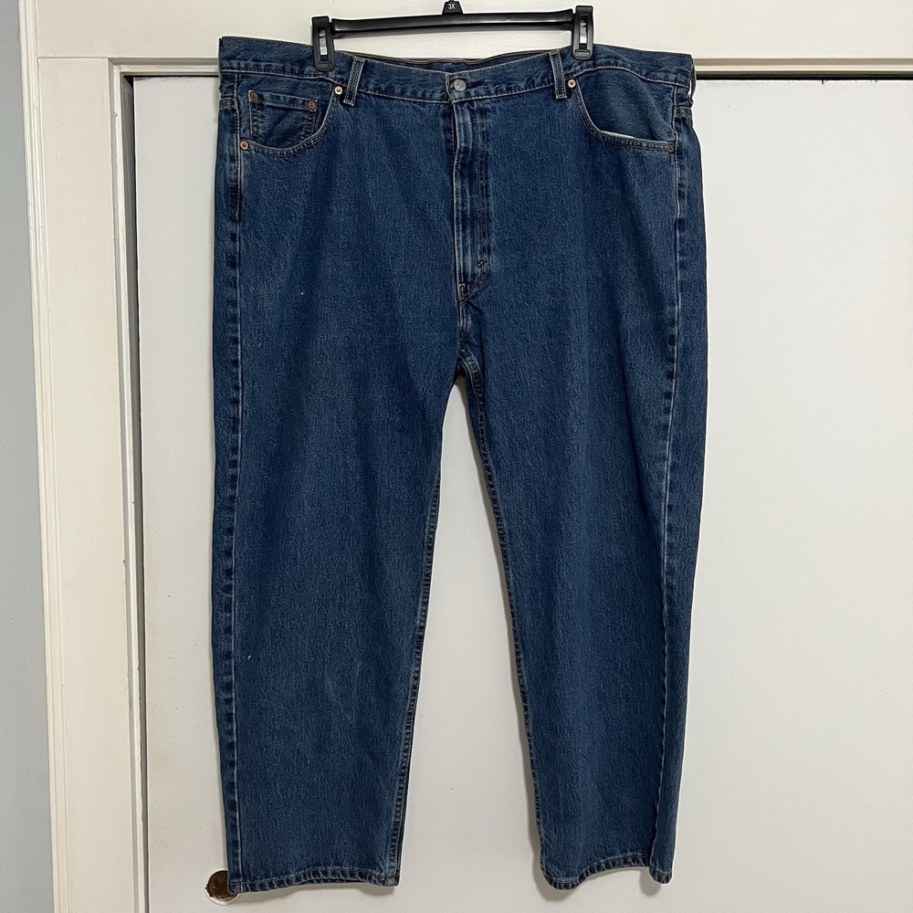 Levis 550 Jeans Men 48x30 Relaxed Fit Straight Leg Blue Denim