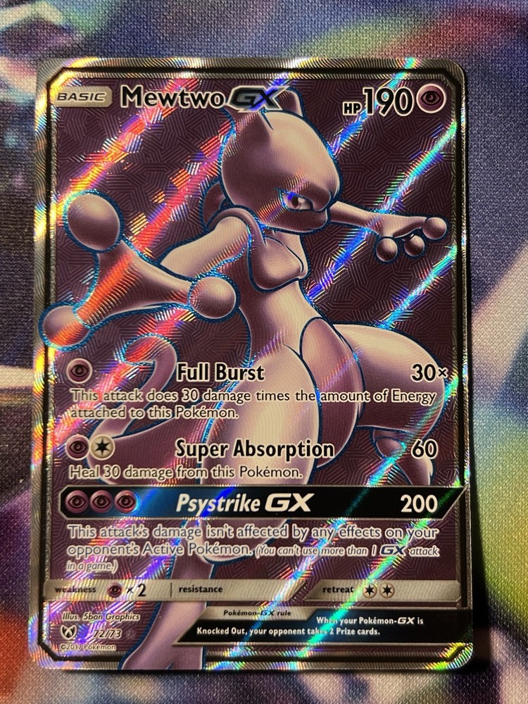 Pokémon TCG Mewtwo GX (Full Art) 72/73 Shining Legends Holo