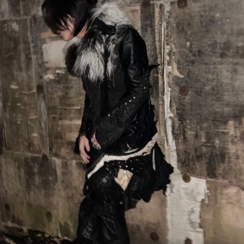 1vfudie Leather Jacket Post-Organic Style Used F/S