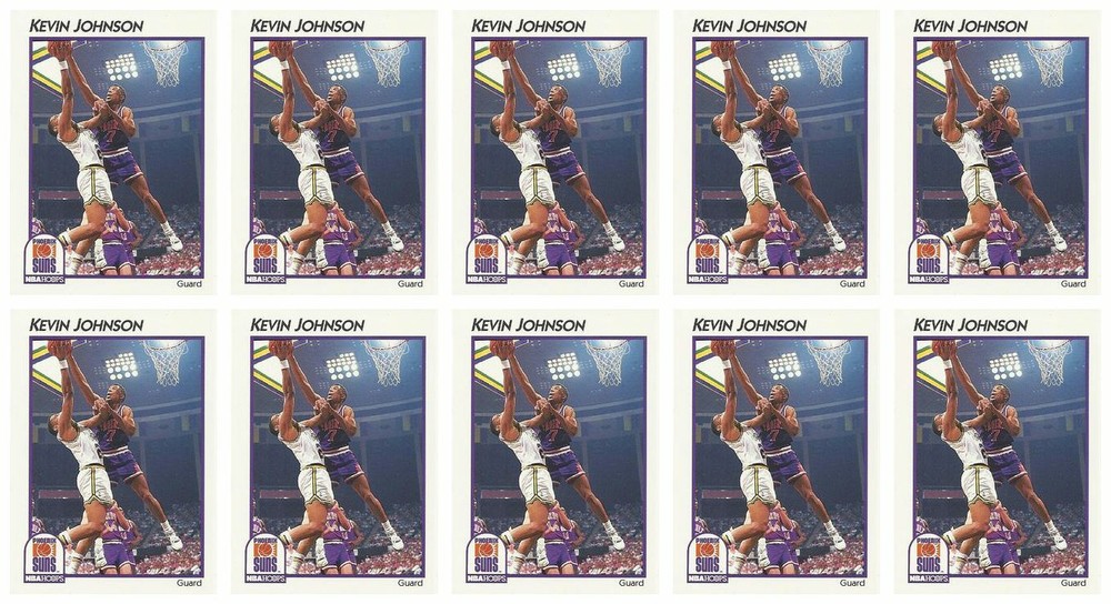 (10) 1991-92 Hoops McDonald's Basketball #33 Kevin Johnson Lot Phoenix Suns