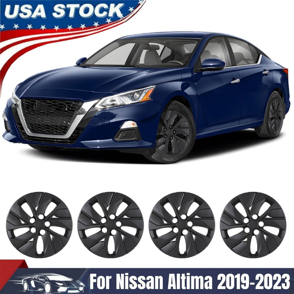 16 Inch Black Matte Hubcaps for 2019-2025 Nissan Altima Wheel Covers