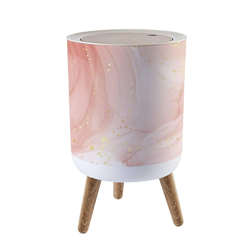 Small Trash Can with Lid for Bathroom Kitchen Office Diaper Abstract dusty ro...