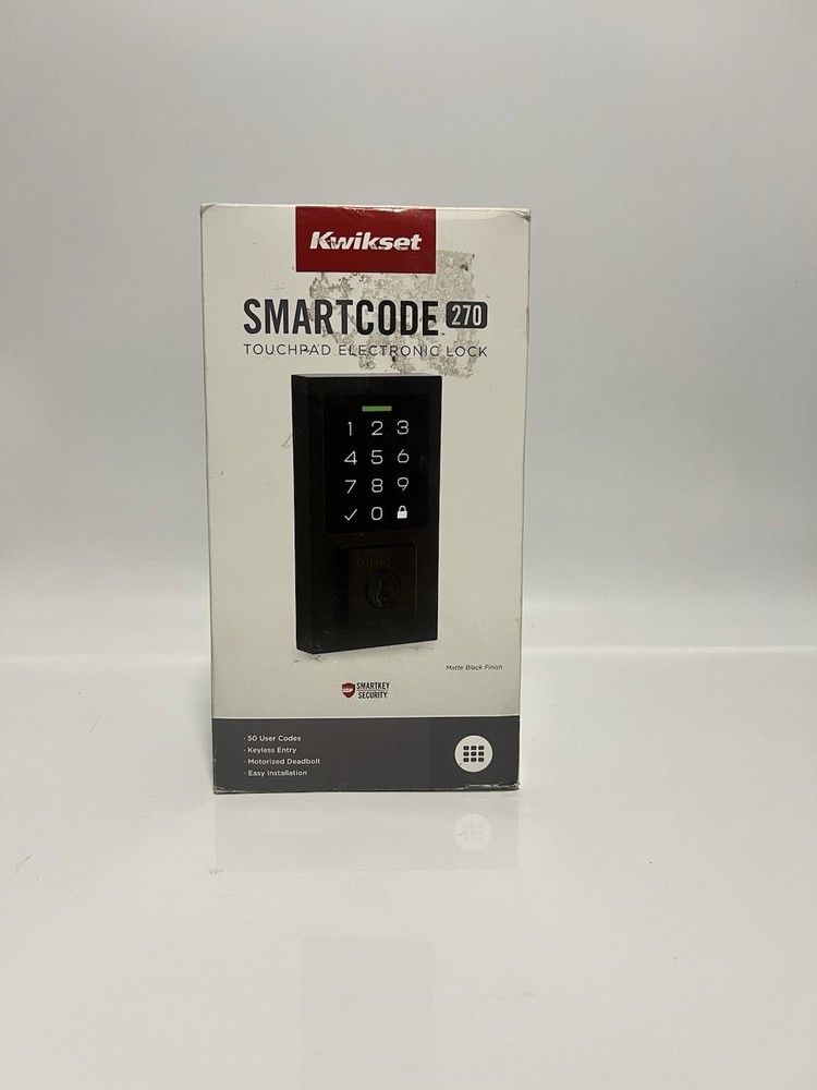Kwikset SmartCode 270 Touchscreen Electronic Deadbolt in Matte Black 99700-005