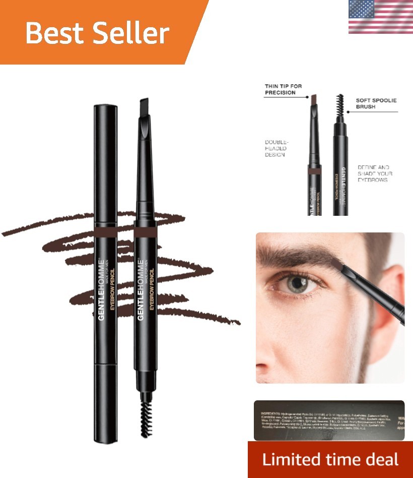 Gentlehomme 2-in-1 Eyebrow Pencil for Men - Long Lasting & Hypoallergenic