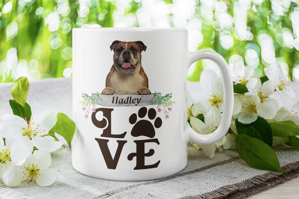 Bulldog Dog Coffee Mug Personalized Bulldog Mug 11oz Coffee Cup Bulldog Gift For