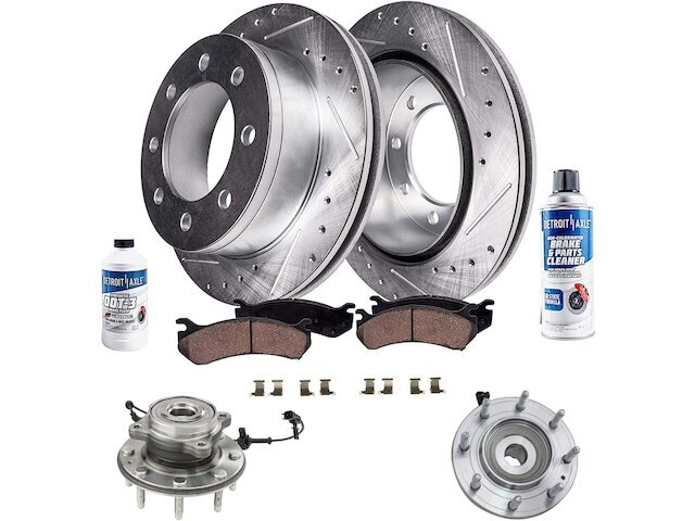 Sierra 3500 HD Detroit Axle 91784GVZR Brake Pad Rotor Wheel Hub Kit