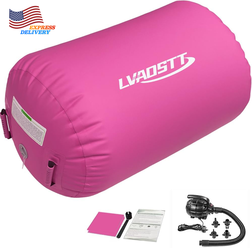 Air Barrel Gymnastics Roller Air Spot Inflatable Tumbling Mat with Pump USA ONLY