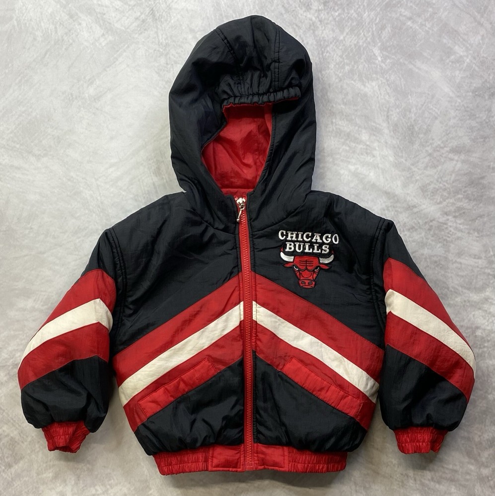 Vintage Chicago Bulls Reversible Puffer Jacket Embroidered Youth Size 4