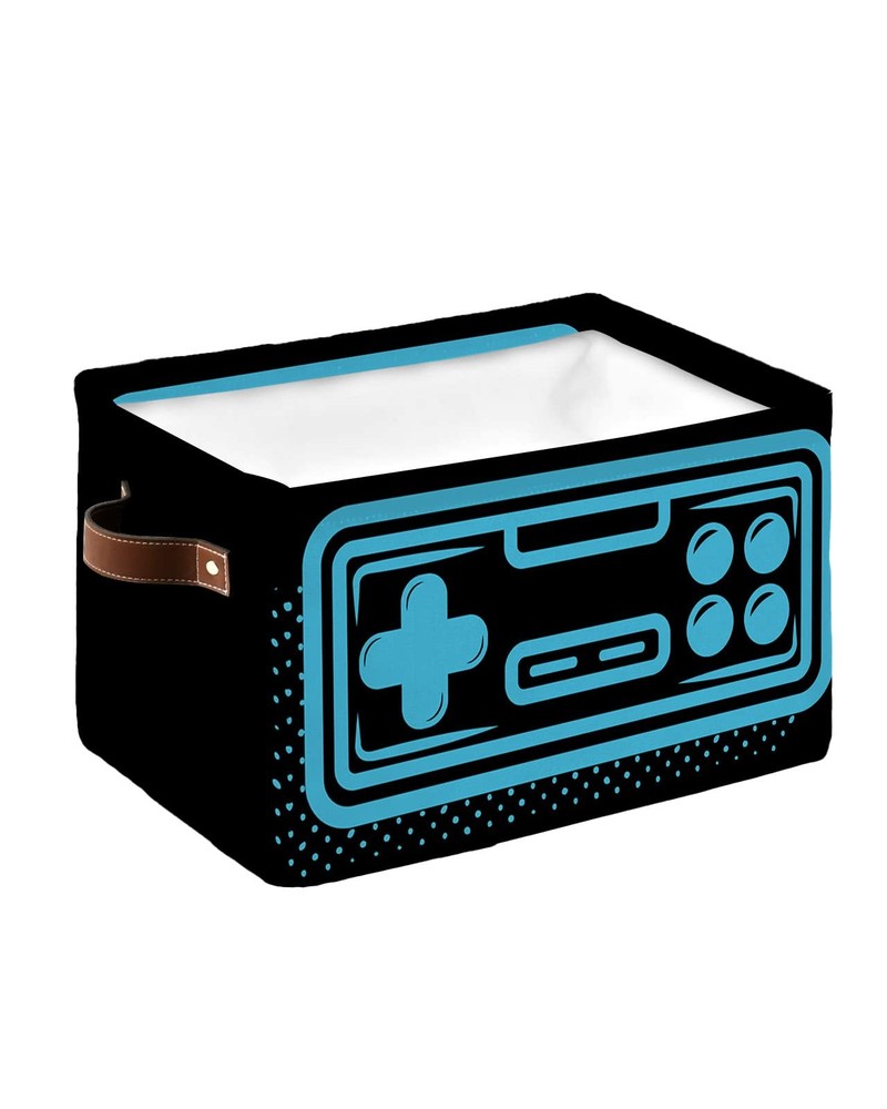 Video Game Cube Storage Organizer Bins with Handles,1PC Collapsible Canvas Cl...