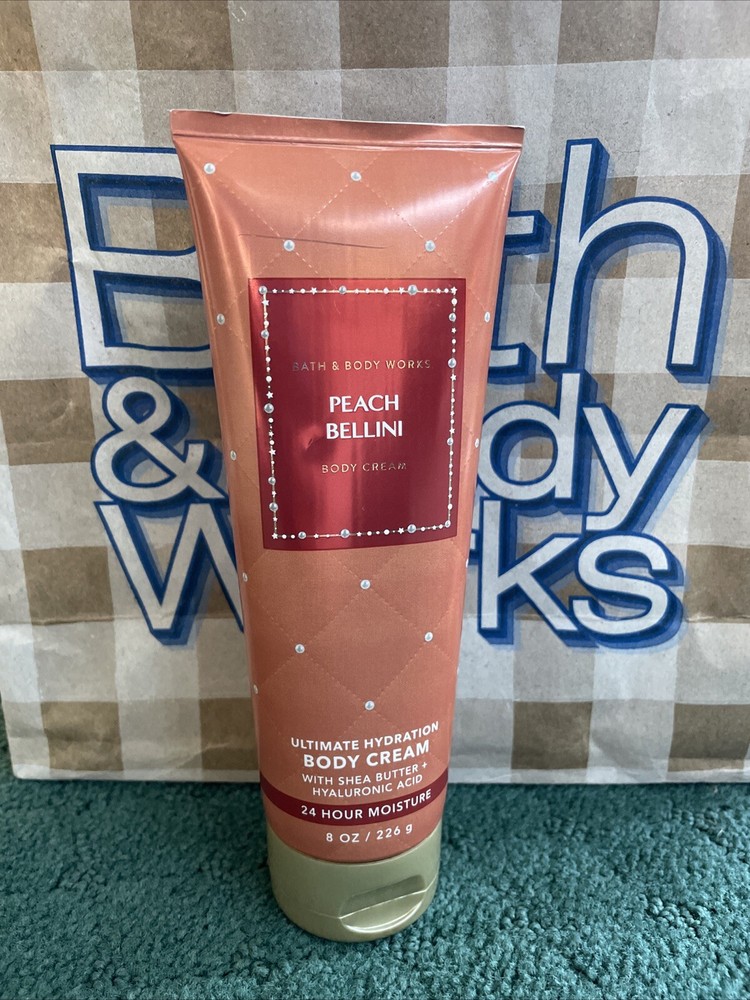 Bath & Body Works Peach Bellini Ultimate Hydration Body Cream 8 oz New