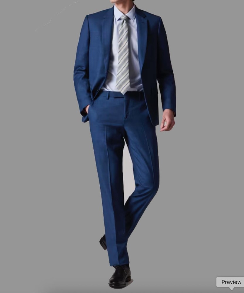Paul Smith Wool Suit Flat Front 2Vent 42 R Imperfect $995 M1R-1439-K01172-44