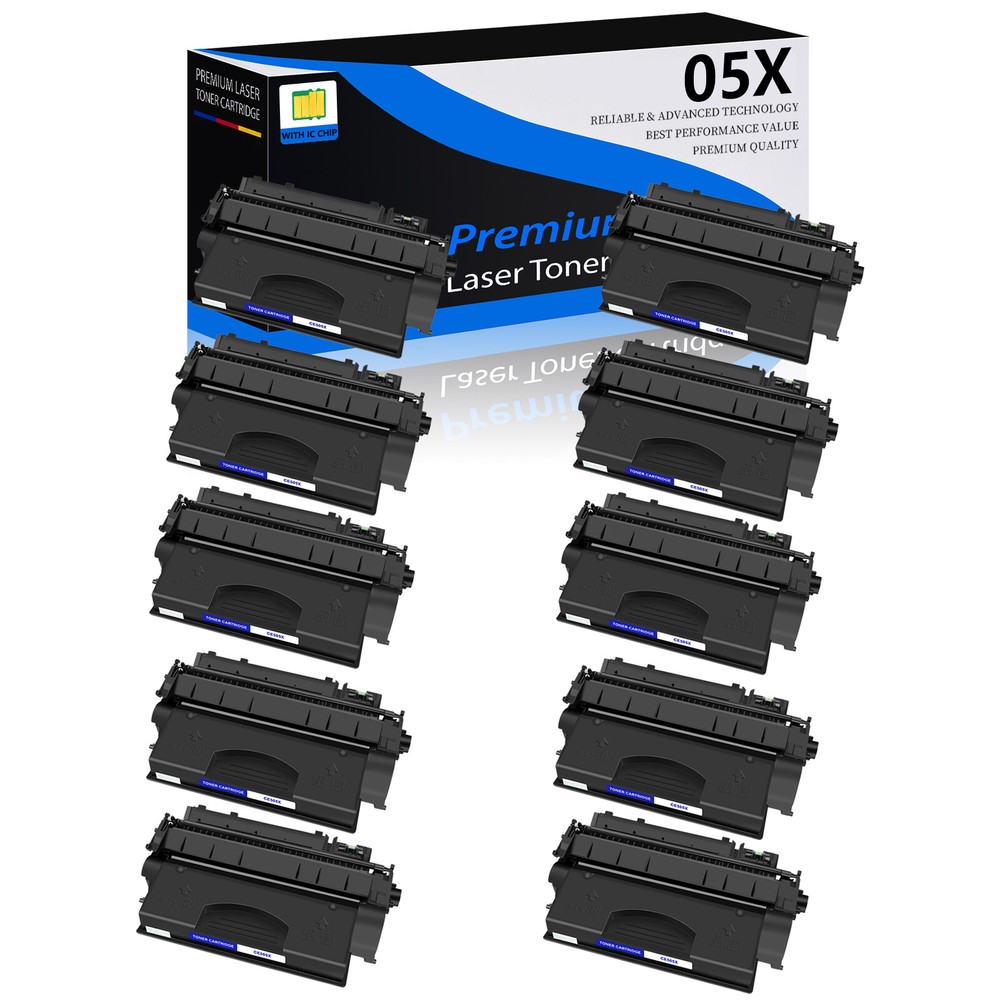 10PK CE505X Toner Cartridge for HP LaserJet P2055d P2055dn P2055X