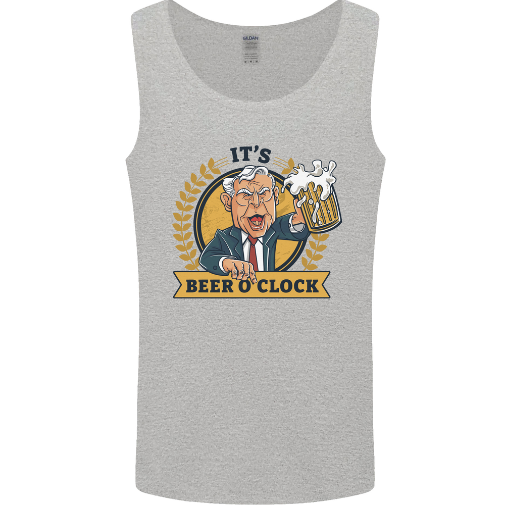 Its Beer OClock Funny Alcohol Mens Vest Tank Top
