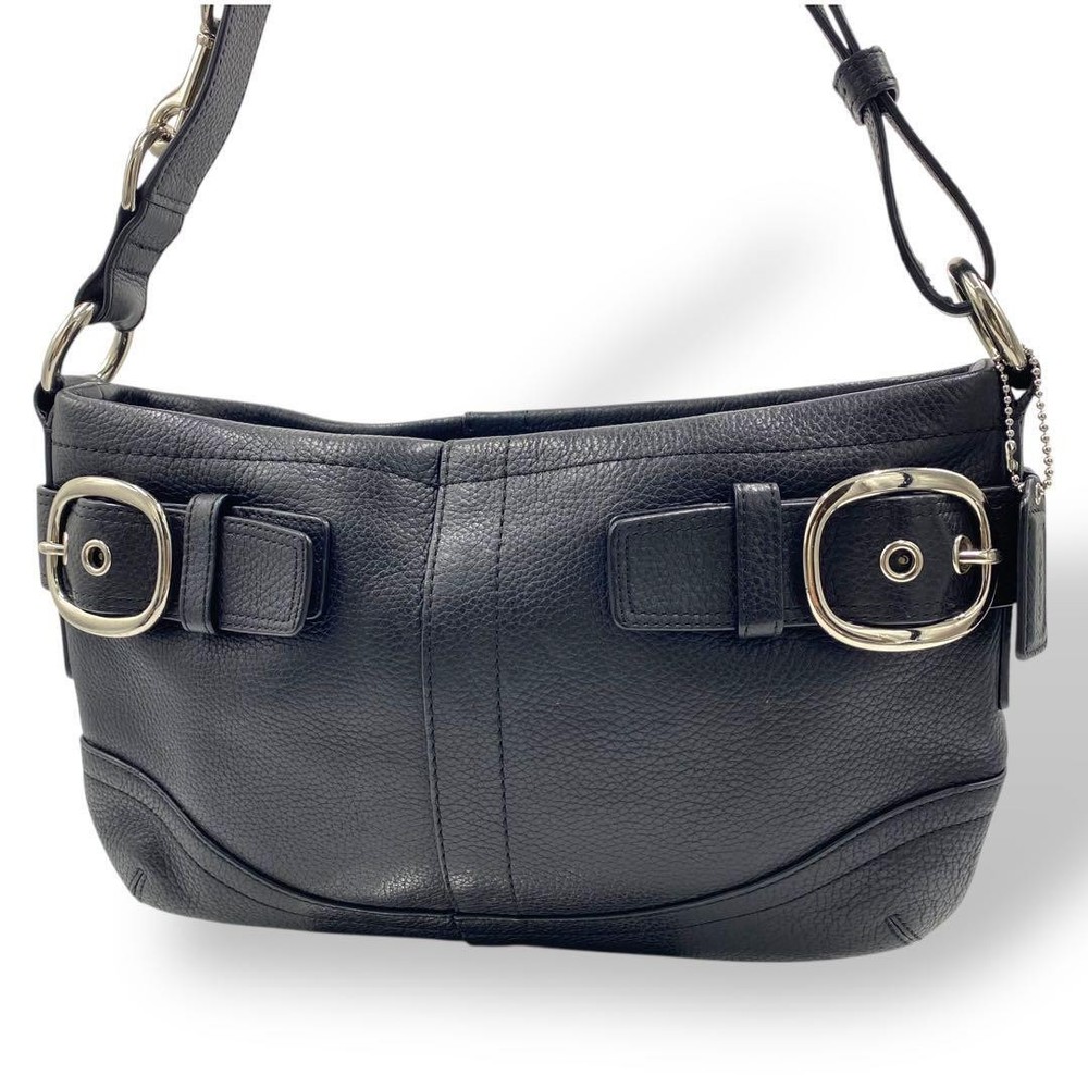 COACH Black Leather 2-Way Shoulder Bag