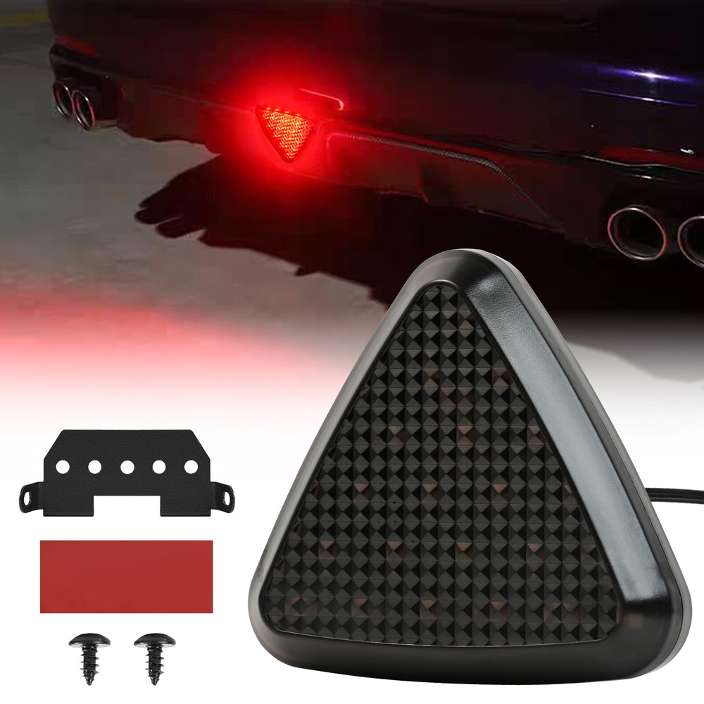Rear Racing Light Third Tail Brake Stop Lamp Car F1 Style Flash Light Black 12V