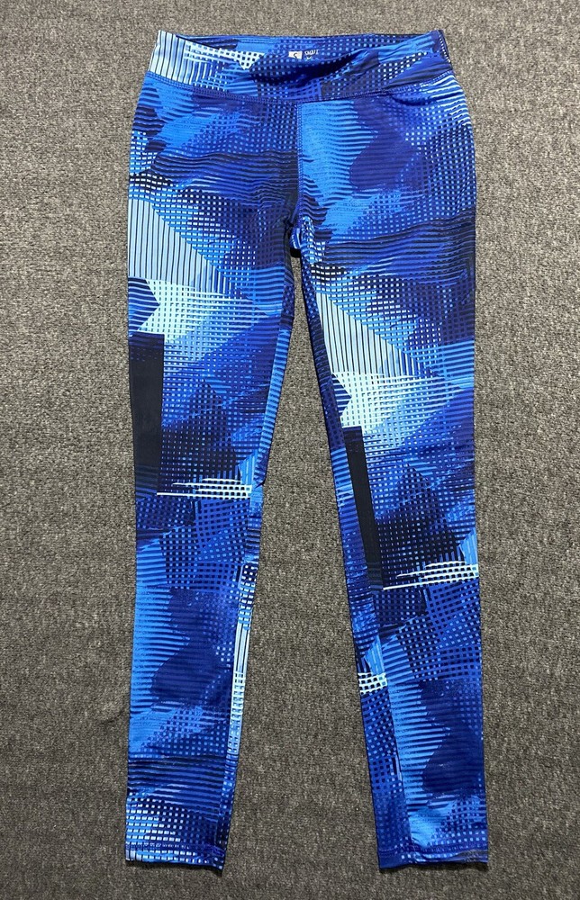 Sweaty Betty Printed Power  Leggings Size S Black Blue Patterned
