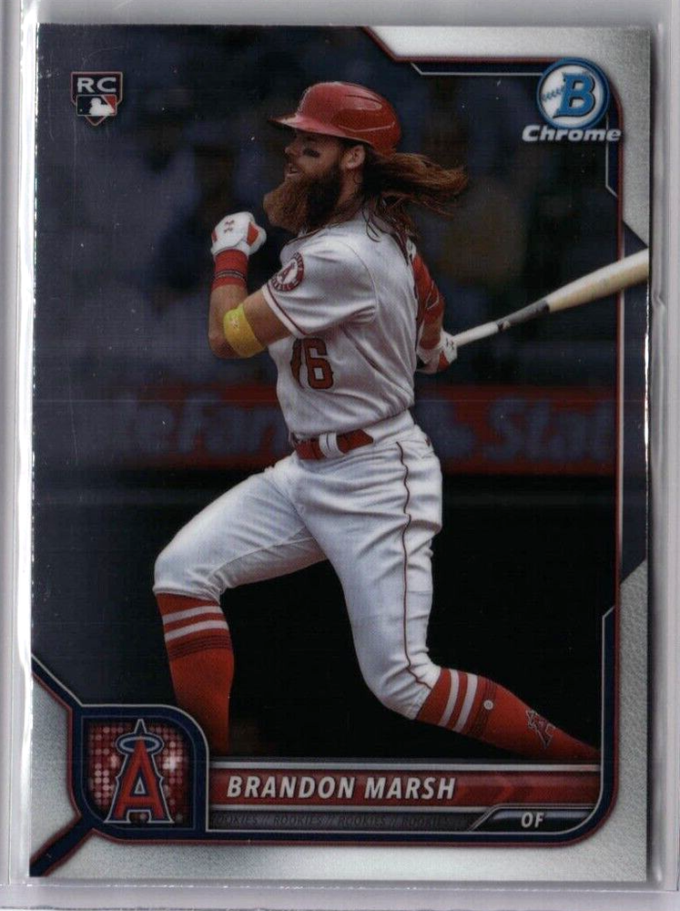 2022 Bowman Chrome Brandon Marsh Rookie Card #70 Philadelphia Phillies Free Shipping