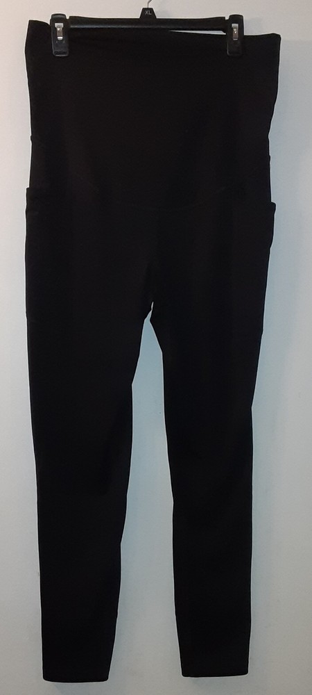 TEK GEAR Maternity Ultrastretch High Rise Black Leggings Size Large