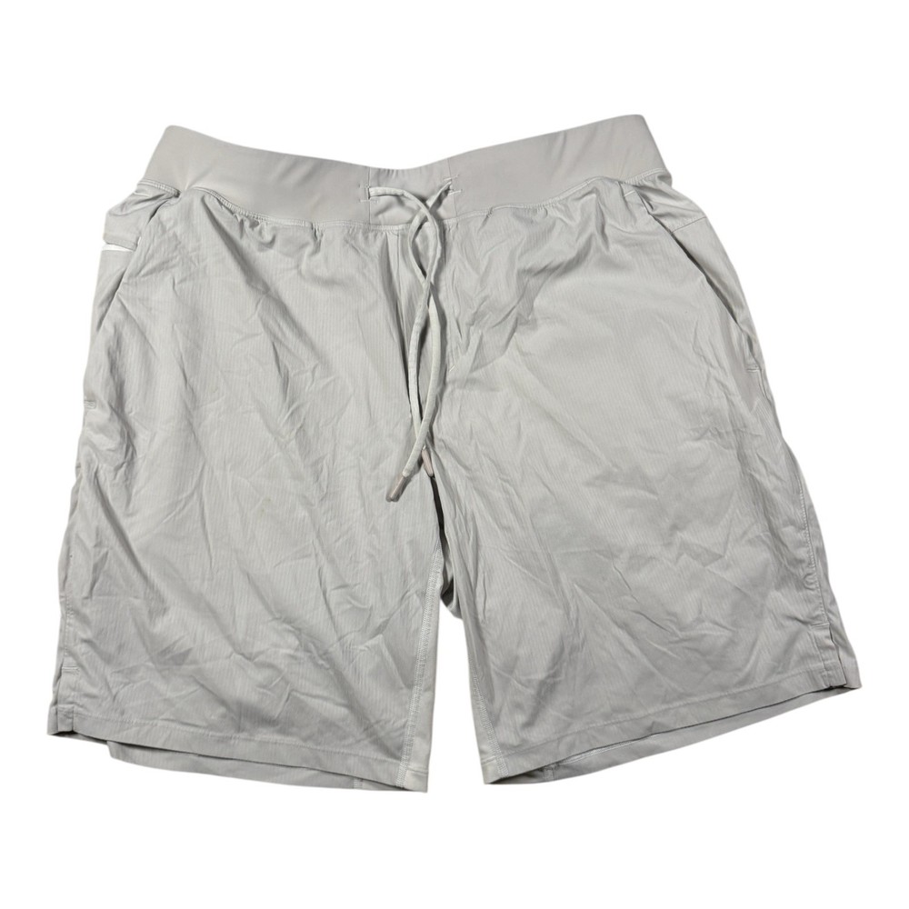 Lululemon T.H.E. Short 9 Inch Liner Mens XL Light Gray Training Shorts