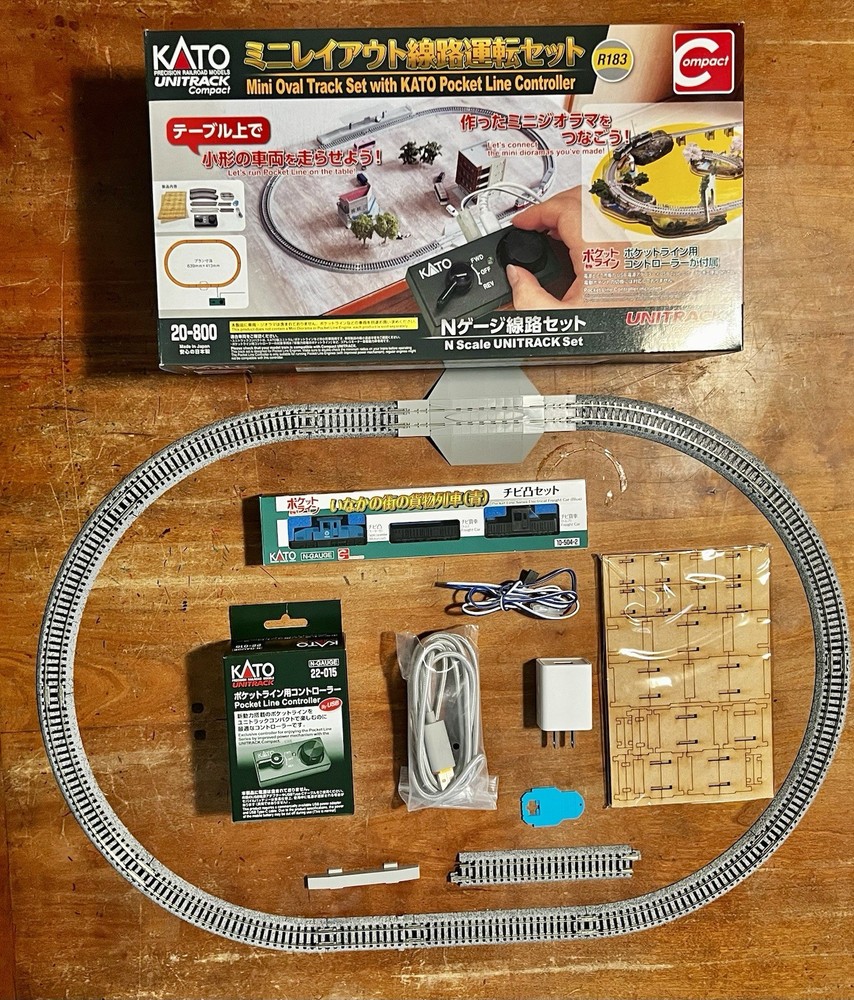 Kato Pocket Line N Gauge Mini Oval-Full Starter Set W/ NIB Locomotive RTR New