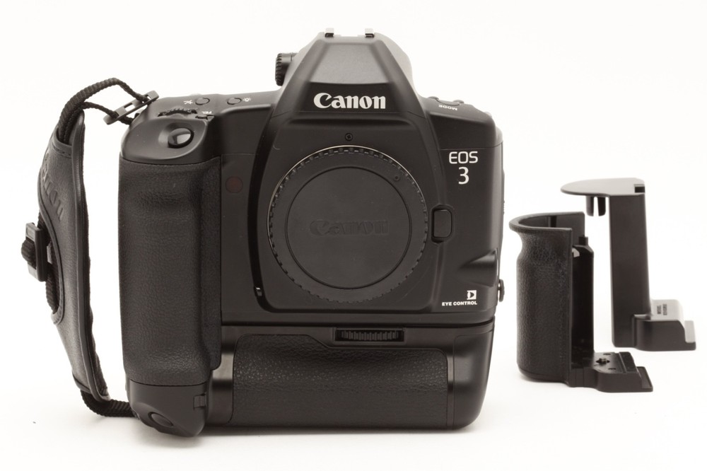 Near Mint Canon EOS 3 35mm SLR Autofocus Camera with BP-E2 Battery Pack #49855