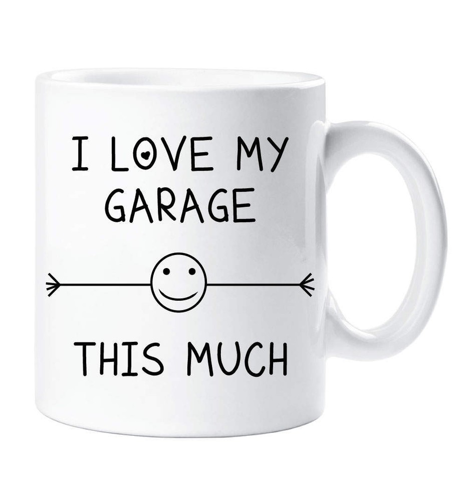Love My Garage Funny Coffee Mug for Car Lovers & Pet Owners