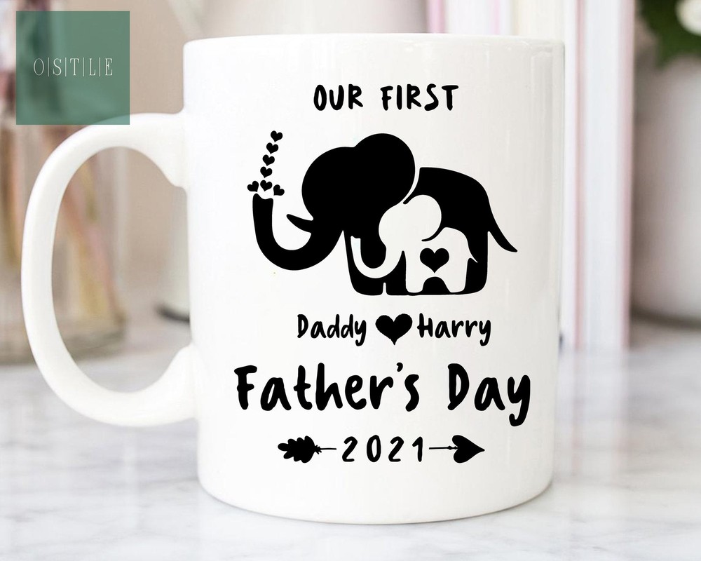 Personalized Mug Father's Day Mug Our First Father's Day Our 1st Father's Day