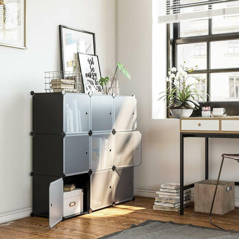 6-30 Cube DIY Bookcase Storage Organizer for Shoes Wardrobe Shelving