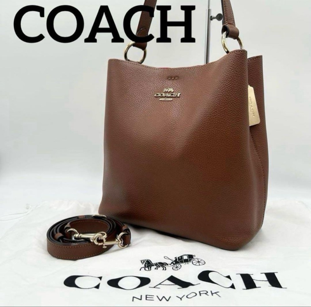 Coach Leather Brown 2-Way Shoulder Bag Authentic G06233417