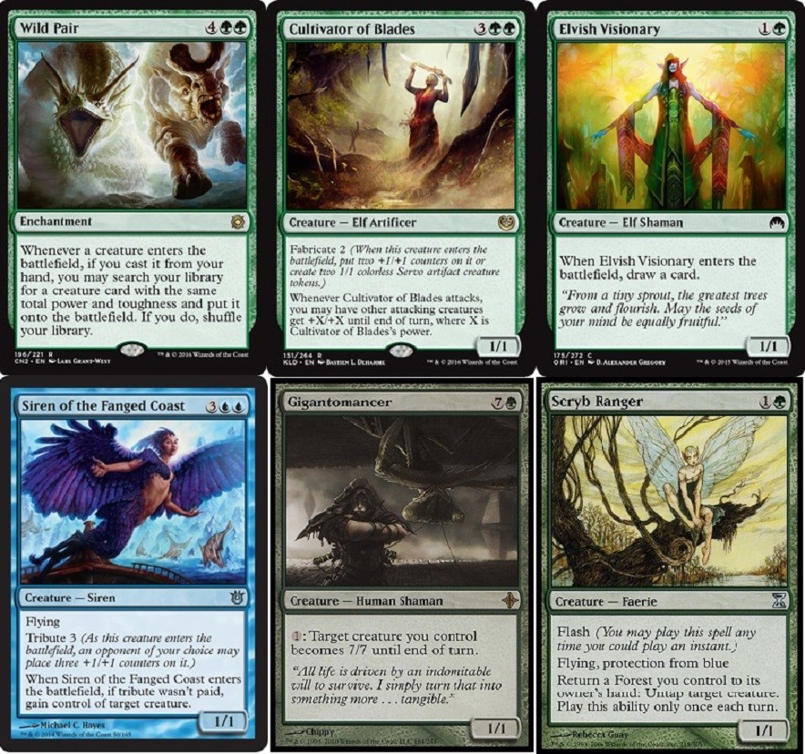 Wild Pair Deck - Gigantomancer - Scryb Ranger MTG 60 Cards Near Mint