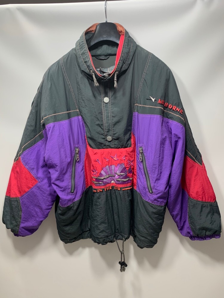Vintage Magic Venture Ski Snowboard Half Zip Colorblock Jacket Size L Large