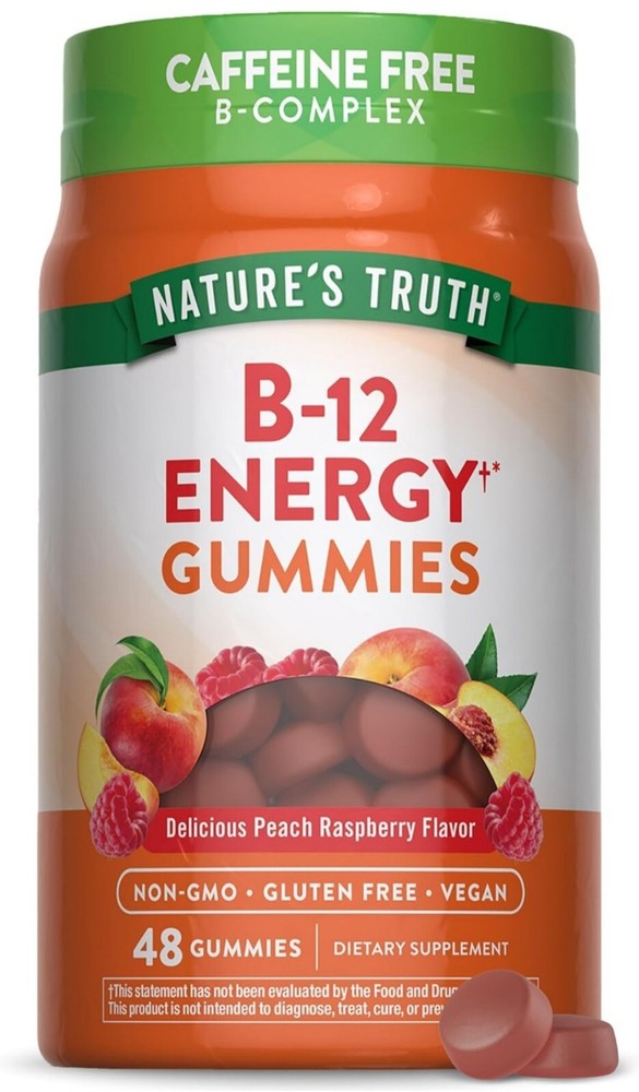 Nature's Truth B-12 Energy Focus Caffeine Free Vegan Ashwagandha 48 Gummies