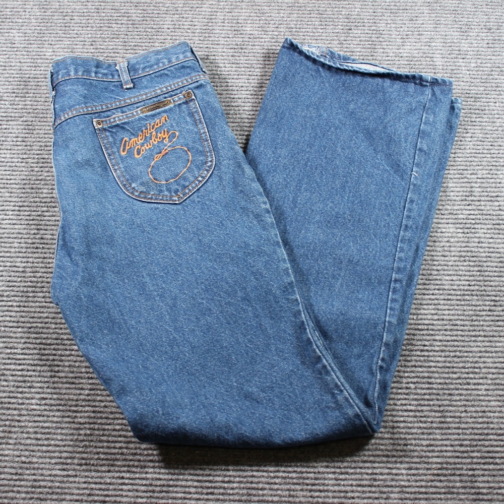 Vintage Kenny Rogers American Cowboy Jeans 36x32 USA Made Western Denim