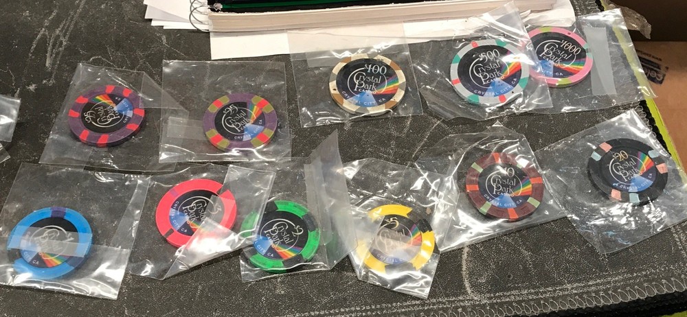 Lot Of  11 Crystal Park Casino Crystal City Ca.  $1  Through $ 1000.00.   ( W 1
